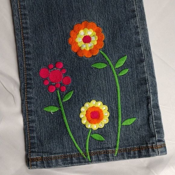 Pony Tails 🌟 4 For $15 Embroidered Bootcut Denim  Jeans Inseam 31" - Picture 12 of 14
